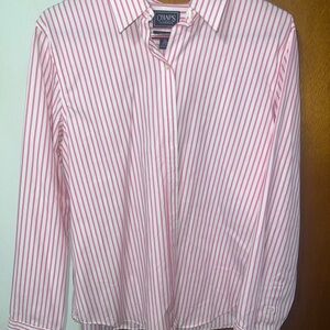 Chaps Men's Shirt with Pink Stripes
